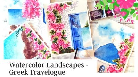 Watercolor Easy Landscapes : A Greek Travelogue - Paint 4 dreamy landscapes in watercolor (Skillshare)