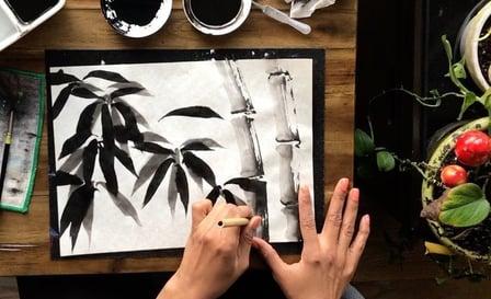 Japanese Black Ink Painting: Beginner's Bamboo