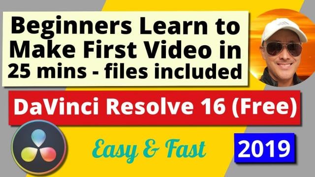 Beginners Learn Fast & Easy by Doing | DaVinci Resolve 16 (Free) | Create 1st Video in 25 Mins (Skillshare)