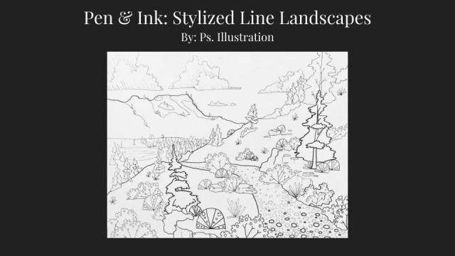 Pen & Ink: Stylized Line Landscapes (Skillshare)