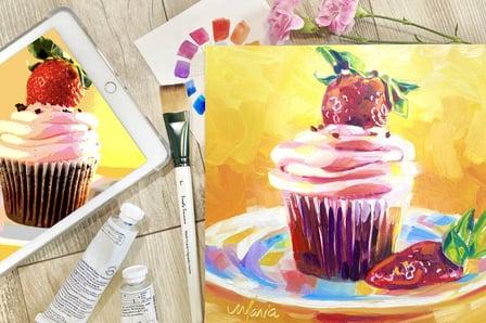Oil Painting Cupcake (Skillshare)