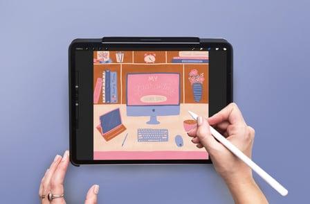 Illustrate your Workspace with Procreate (Using a Limited Color Palette) (Skillshare)