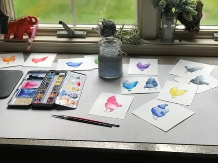 Beginner Watercolor: Let's Paint a Chicken! (Skillshare)