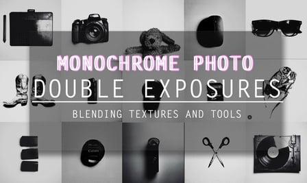 Monochrome Photo Double Exposures | Blending Textures And Tools (Skillshare)