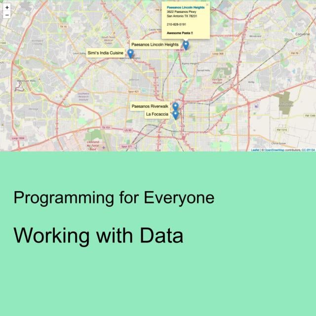 Programming for Everyone : Working with Data (Coursera)