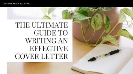 The Ultimate Guide to Writing an Effective Cover Letter (Skillshare)