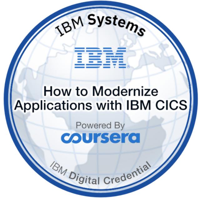 How to Modernize applications with IBM CICS (Coursera)