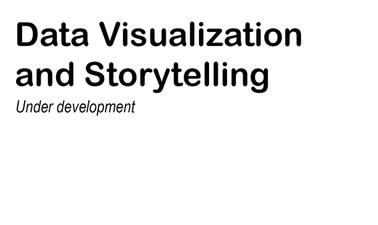 Data Visualization and Storytelling (edX)